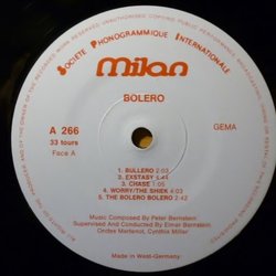 Bolero サウンドトラック (Peter Bernstein) - CDインレイ