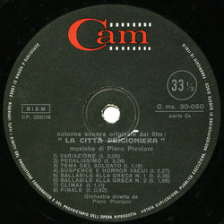 La Citt Prigioniera サウンドトラック (Piero Piccioni) - CDインレイ