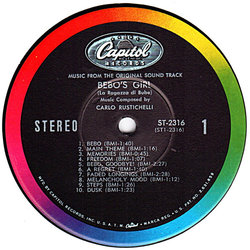 Bebo's Girl Ścieżka dźwiękowa (Carlo Rustichelli) - wkład CD