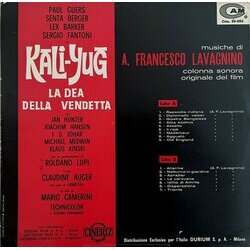 Kali-Yug, la Dea della Vendetta Trilha sonora (Angelo Francesco Lavagnino) - CD capa traseira