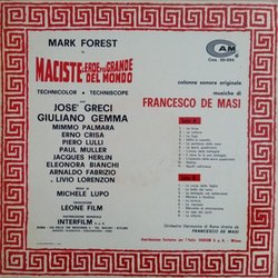 Maciste l'Eroe pi Grande del Mondo サウンドトラック (Francesco De Masi) - CD裏表紙