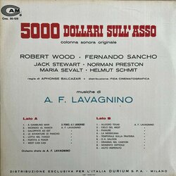 5000 Dollari Sull'Asso Trilha sonora (Angelo Francesco Lavagnino) - CD capa traseira
