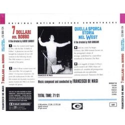 7 Dollari Sul Rosso / Quella Sporca Storia nel West Soundtrack (Alessandro Alessandroni, Francesco De Masi, Audrey Nohra) - CD Back cover