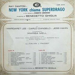 New York Chiama Superdrago Soundtrack (Benedetto Ghiglia) - CD Back cover