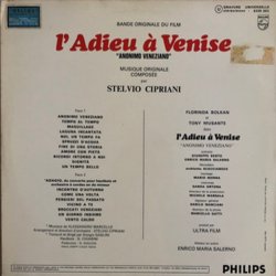 L'Adieu  Venise Trilha sonora (Stelvio Cipriani) - CD capa traseira