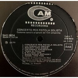 Concerto per Pistola Solista Colonna sonora (Francesco De Masi) - Copertina posteriore CD