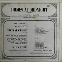 Chimes at Midnight Soundtrack (Angelo Francesco Lavagnino) - CD Back cover