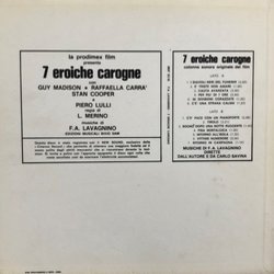 7 Eroiche Carogne サウンドトラック (Angelo Francesco Lavagnino) - CD裏表紙