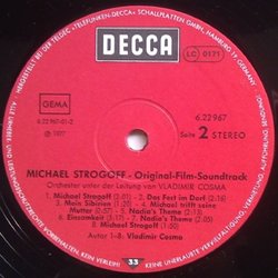 Michael Strogoff サウンドトラック (Vladimir Cosma) - CDインレイ