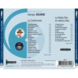 Le Conformiste / La Petite Fille en velours bleu Ścieżka dźwiękowa (Georges Delerue) - Tylna strona okladki plyty CD