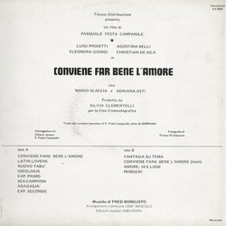 Conviene Far Bene lAmore Ścieżka dźwiękowa (Fred Bongusto) - Tylna strona okladki plyty CD