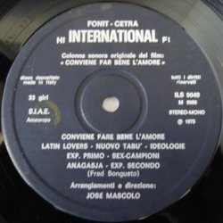 Conviene Far Bene lAmore サウンドトラック (Fred Bongusto) - CDインレイ