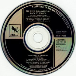 Pee-wee's Big Adventure / Back to School Ścieżka dźwiękowa (Danny Elfman) - wkład CD