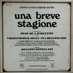 Una Breve Stagione サウンドトラック (Ennio Morricone) - CD裏表紙