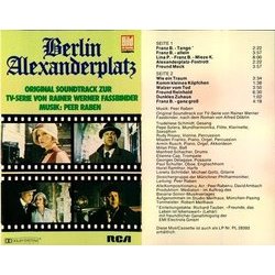 Berlin Alexanderplatz Ścieżka dźwiękowa (Peer Raben) - Tylna strona okladki plyty CD