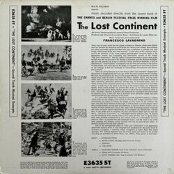 The  Lost Continent Soundtrack (Angelo Francesco Lavagnino) - CD Back cover