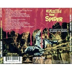 Earth vs. the Spider サウンドトラック (Albert Glasser) - CD裏表紙