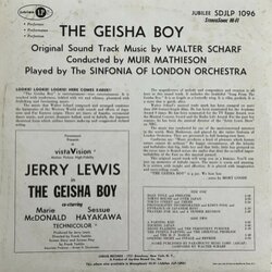 The Geisha Boy Soundtrack (Walter Scharf) - CD Back cover