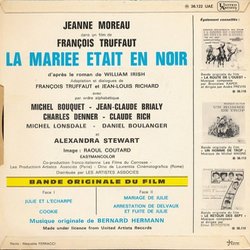 La Marie tait en Noir Soundtrack (Bernard Herrmann) - CD Back cover