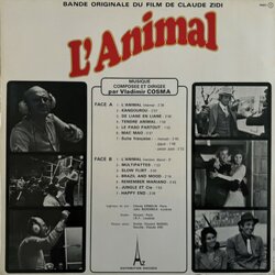 L'Animal Soundtrack (Vladimir Cosma) - CD Back cover