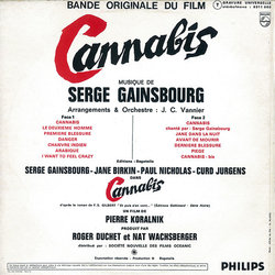 Cannabis Trilha sonora (Serge Gainsbourg) - CD capa traseira