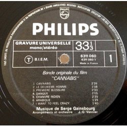 Cannabis Trilha sonora (Serge Gainsbourg) - CD-inlay