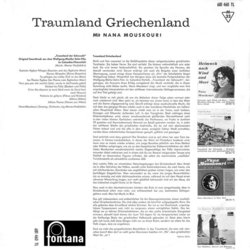 Traumland Griechenland 声带 (Manos Hadjidakis, Nana Mouskouri) - CD后盖
