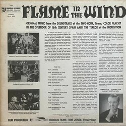 Flame in the Wind Soundtrack (Dwight Gustafson) - CD Back cover