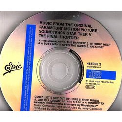 Star Trek V: The Final Frontier Bande Originale (Jerry Goldsmith) - cd-inlay