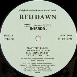 Red Dawn サウンドトラック (Basil Poledouris) - CDインレイ