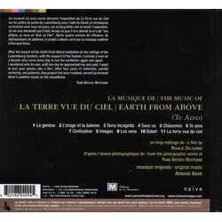 La Terre vue du ciel Colonna sonora (Armand Amar) - Copertina posteriore CD