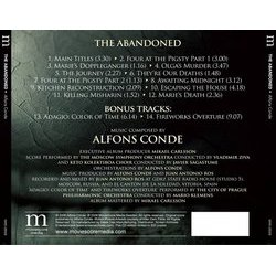The Abandoned Ścieżka dźwiękowa (Alfons Conde) - Tylna strona okladki plyty CD