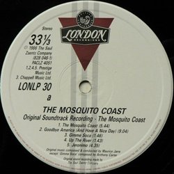 The Mosquito Coast Soundtrack (Maurice Jarre) - cd-cartula