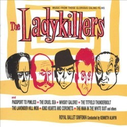 The Ladykillers - Music from Those Glorious Ealing Films Soundtrack (Georges Auric, Tristram Cary, Benjamin Frankel, John Ireland, Wolfgang Amadeus Mozart, Alan Rawsthorne, Gerard Schurmann) - CD cover