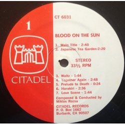 Blood on the Sun サウンドトラック (Mikls Rzsa) - CDインレイ