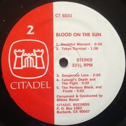 Blood on the Sun Soundtrack (Mikls Rzsa) - cd-cartula