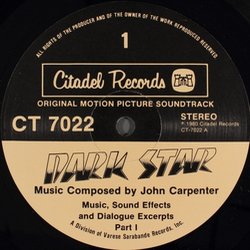 Dark Star Colonna sonora (John Carpenter) - cd-inlay