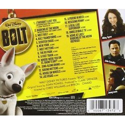 Bolt Ścieżka dźwiękowa (John Powell) - Tylna strona okladki plyty CD