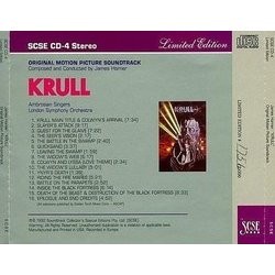 Krull Ścieżka dźwiękowa (James Horner) - Tylna strona okladki plyty CD