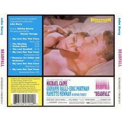 Deadfall Trilha sonora (John Barry) - CD capa traseira