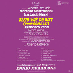Bleib' Wie du Bist Ścieżka dźwiękowa (Ennio Morricone) - Tylna strona okladki plyty CD
