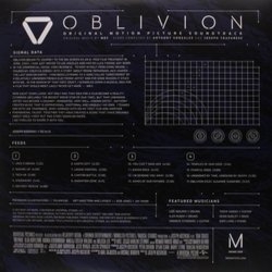 Oblivion サウンドトラック (Anthony Gonzalez,  M.8.3, Joseph Trapanese) - CD裏表紙
