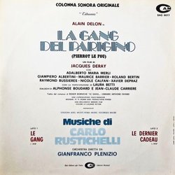 La Gang del Parigino Trilha sonora (Carlo Rustichelli) - CD capa traseira
