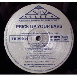 Prick Up Your Ears Soundtrack (Stanley Myers) - CD-Inlay