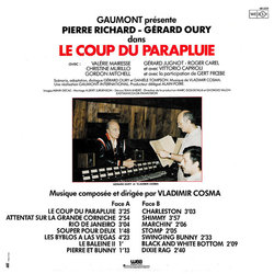 Le Coup du Parapluie サウンドトラック (Vladimir Cosma) - CD裏表紙
