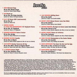 Les Innrocks présentent Initials B.O. サウンドトラック (Various Artists) - CD裏表紙