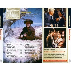 Broken Lance Soundtrack (Leigh Harline) - CD Back cover
