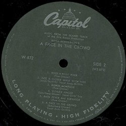 A Face in the Crowd サウンドトラック (Tom Glazer, Budd Schulberg) - CDインレイ