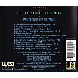 Les Aventures de Tintin Trilha sonora (Ray Parker) - CD capa traseira