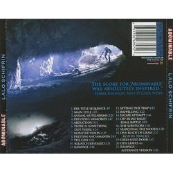 Abominable Soundtrack (Lalo Schifrin) - CD-Rückdeckel